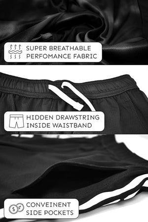 Boys Active Performance & Mesh Style Basketball Sport Shorts