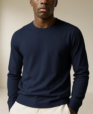 Men's Midweight Cotton Long-Sleeve Crewneck
