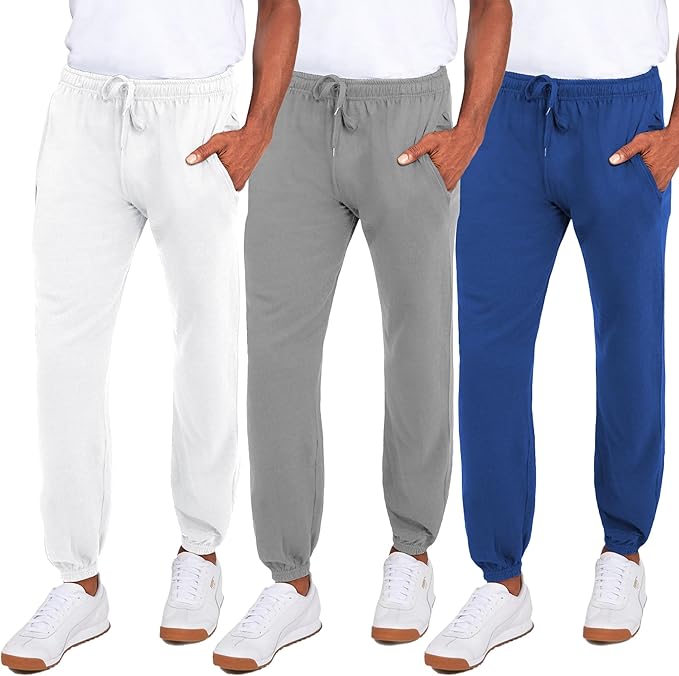 Men's Fleece Jogger Pants Athletic Loose-fit Sweatpants