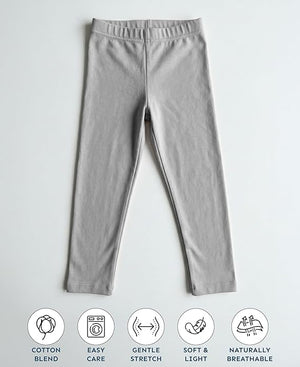 Toddler / Little Kids Unisex Cotton Stretch Snug Fitting Long Pant Leggings