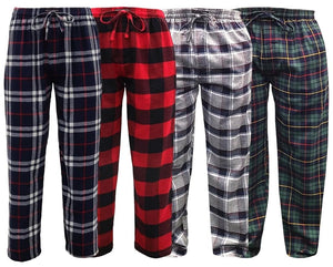 Men's Cotton Super Soft Flannel Plaid Pajama Pants