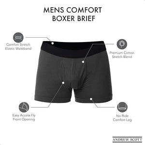 Men's Cotton Stretch Boxer Briefs