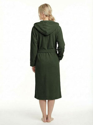 Women's Hooded Plush Fleece Bathrobe