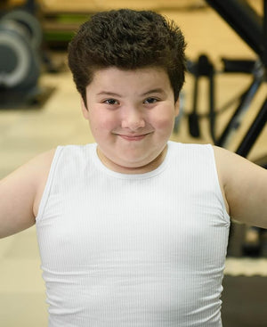 Boy's Muscle Tank Top, Cotton, Color Sleeveless Crew Neck Undershirts