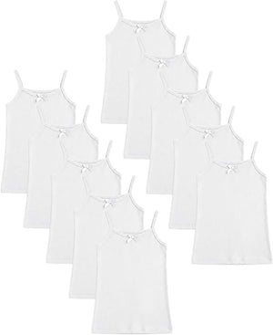 Girls' 100% Cotton Cami Tanks