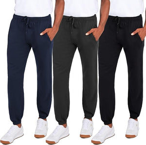 Men's Fleece Jogger Pants Athletic Loose-fit Sweatpants