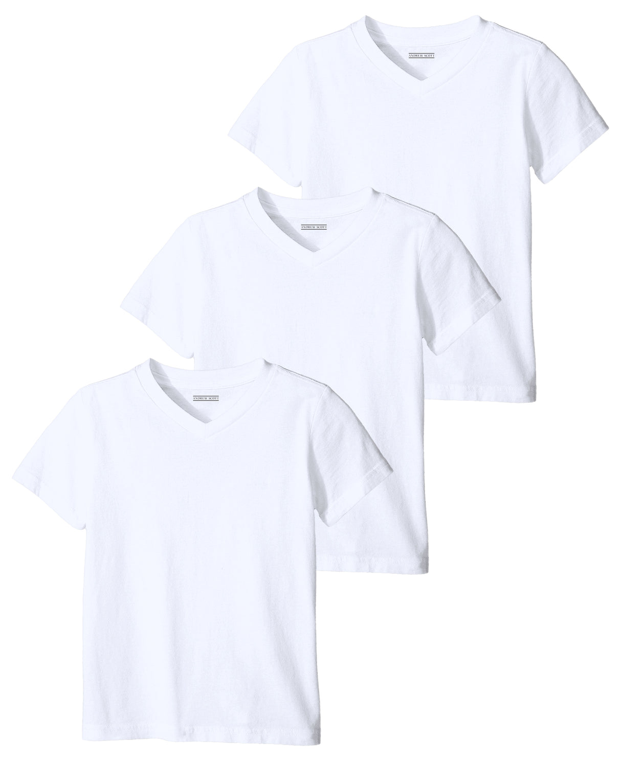 Men's Classic V-Neck White Short Sleeve Undershirts T Shirt