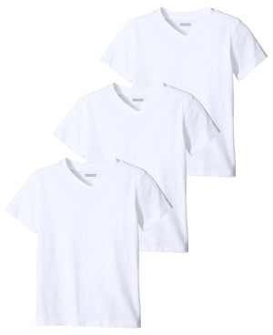 Men's Classic V-Neck White Short Sleeve Undershirts T Shirt
