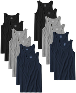 Men's Cotton A-Shirt Tanks (Multi-Packs)