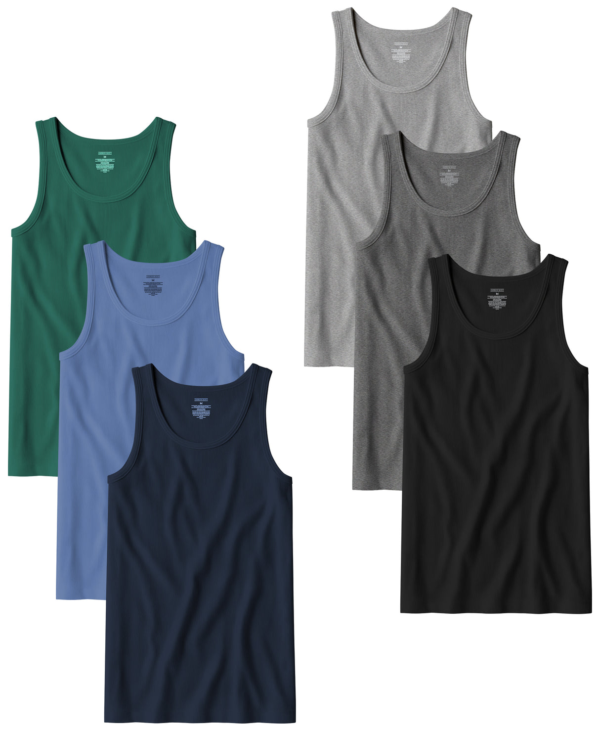 Men's 100% Cotton Tag Free A-Shirt Tanks