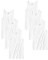 Men's 100% Cotton Tag Free A-Shirt Tanks Extra Length
