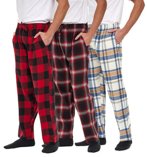 Men's Cotton Super Soft Flannel Plaid Pajama Pants