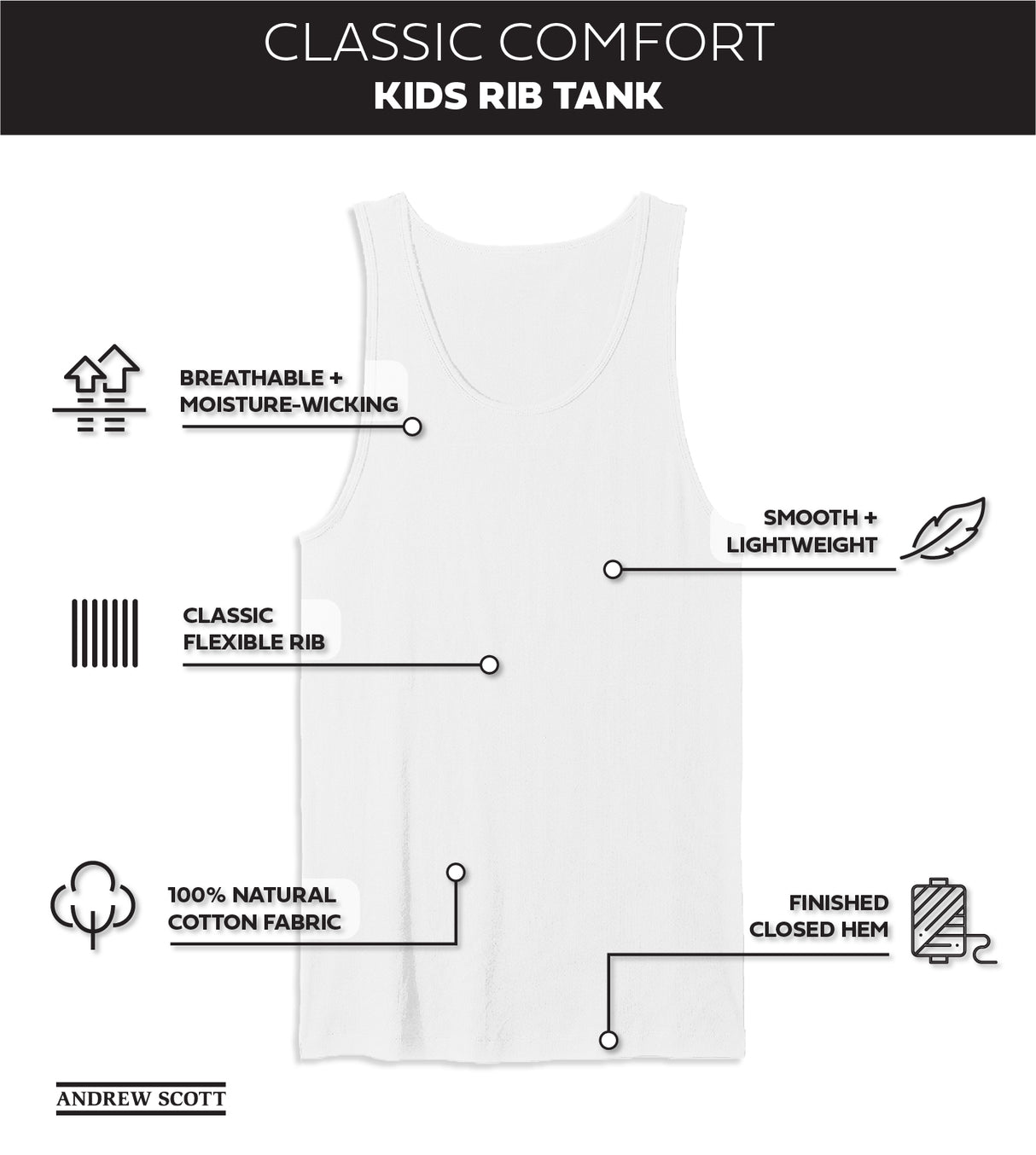 Boys A-Shirt Sport Tank Top Undershirts