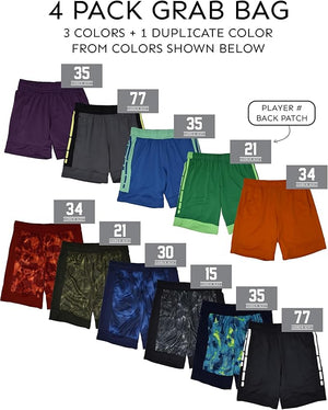 Boys Active Performance & Mesh Style Basketball Sport Shorts