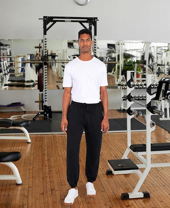 Men's Fleece Jogger Pants Athletic Loose-fit Sweatpants