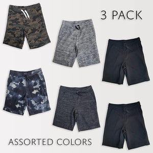 Boys Fleece Jogger Shorts Drawstring Basketball Sport Shorts