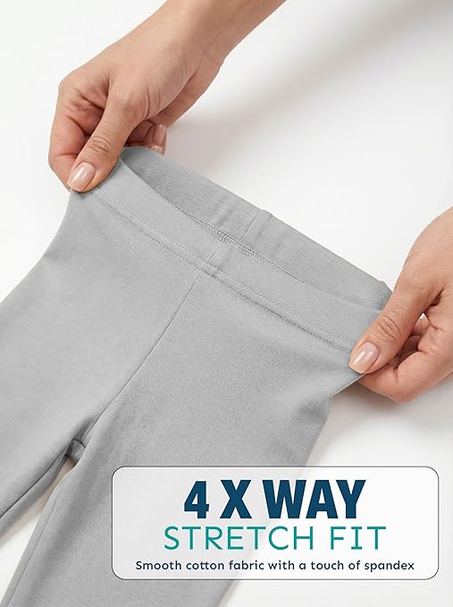 Toddler / Little Kids Unisex Cotton Stretch Snug Fitting Long Pant Leggings