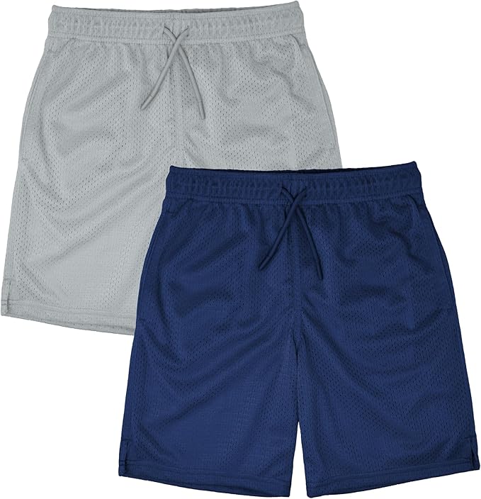 Boys Active Performance & Mesh Style Basketball Sport Shorts