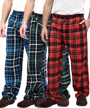 Men's Cotton Super Soft Flannel Plaid Pajama Pants