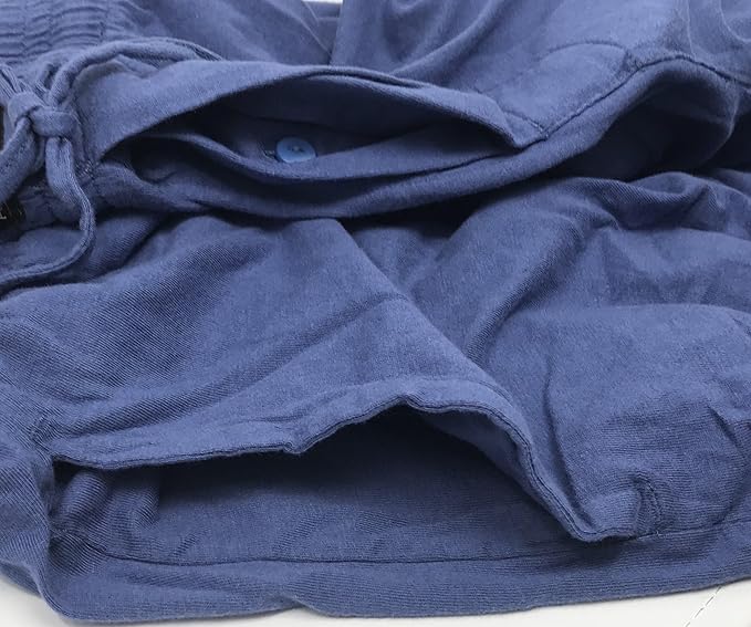 Men's Soft & Light Cotton Drawstring Yoga Lounge & Sleep Jam Shorts/Jersey Shorts with Pockets (3 Pack)