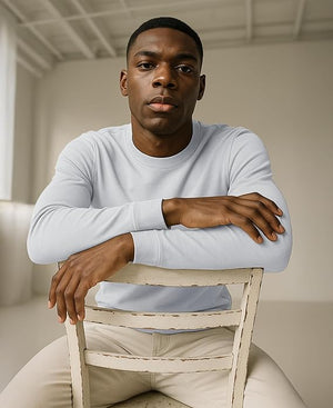 Men's Midweight Cotton Long-Sleeve Crewneck