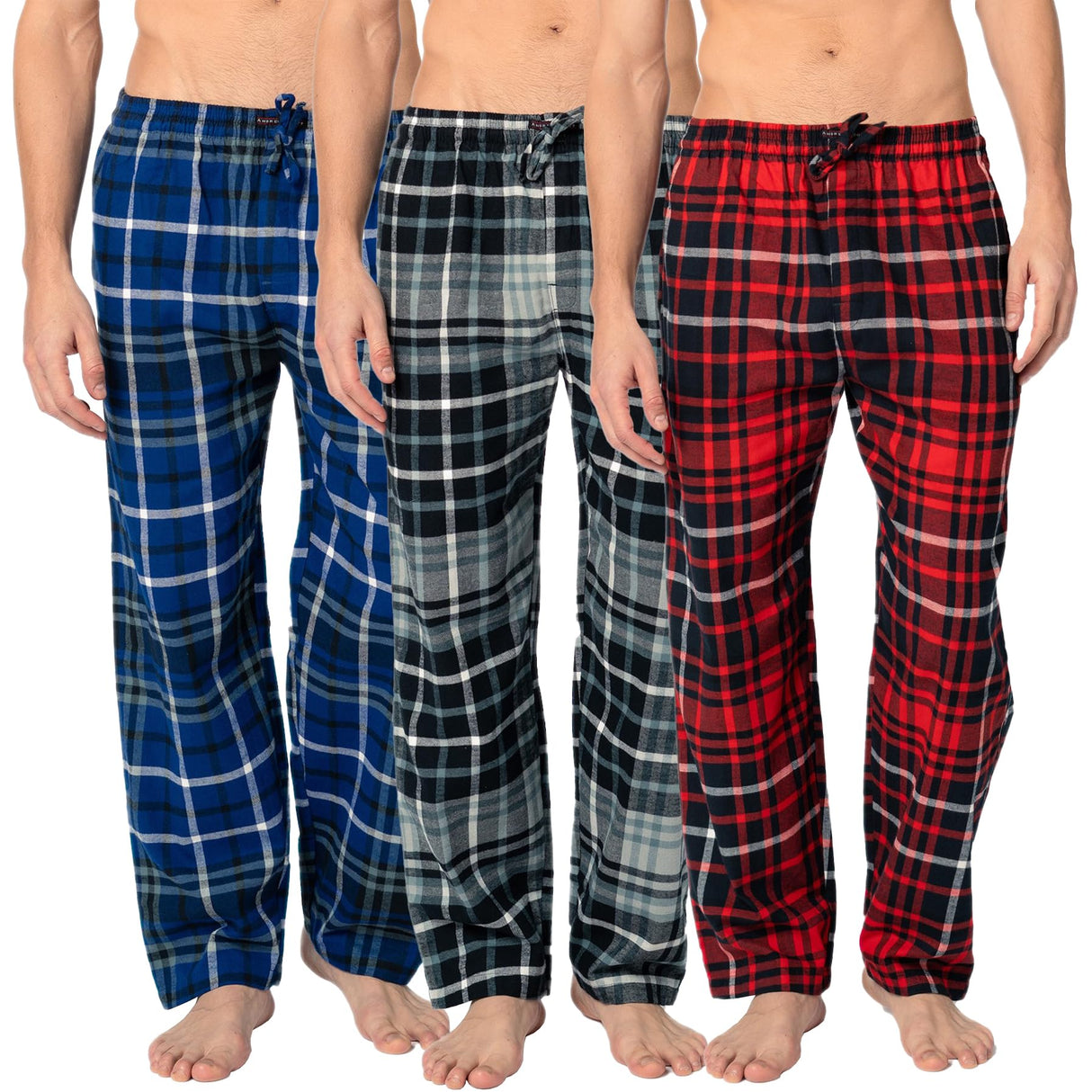 Men's Cotton Super Soft Flannel Plaid Pajama Pants