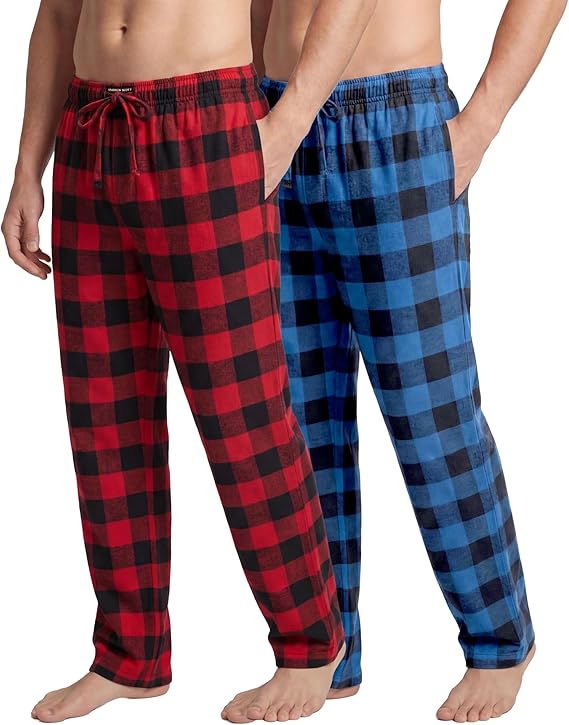 Men's Cotton Super Soft Flannel Plaid Pajama Pants