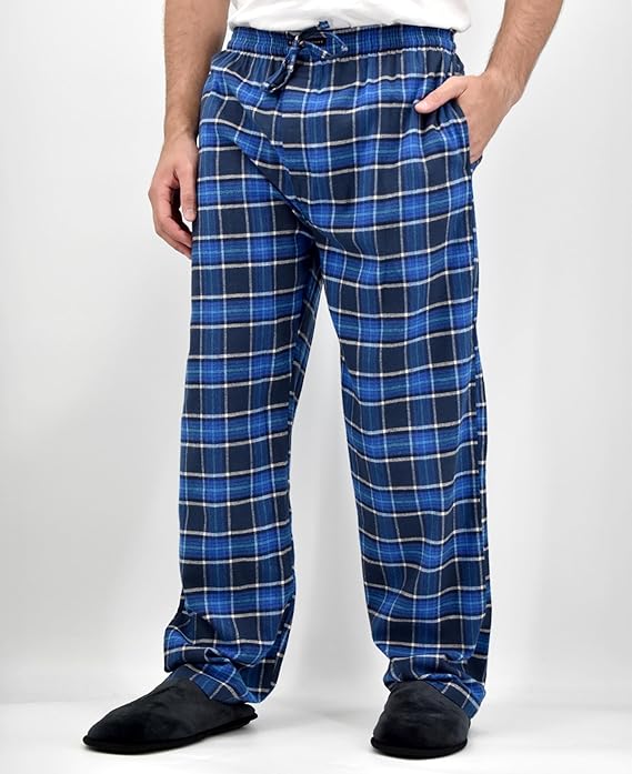 Men's Cotton Super Soft Flannel Plaid Pajama Pants