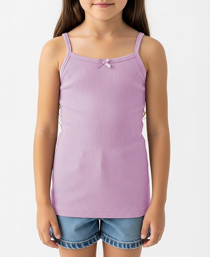 Girls' 100% Cotton Cami Tanks