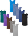 Boy's Muscle Tank Top, Cotton, Color Sleeveless Crew Neck Undershirts