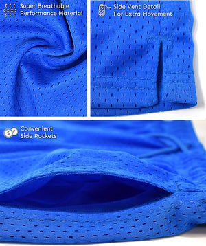 Boys Active Performance & Mesh Style Basketball Sport Shorts