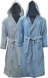 Men's Premium Cotton Blend Woven Lightweight Long Sleep Robe/Bathrobe (2 Pack)