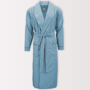 Men's Premium Cotton Blend Woven Lightweight Long Sleep Robe/Bathrobe (2 Pack)