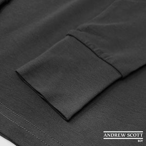 Boys Long Sleeve Cotton Base Layer Stretch Performace Tops