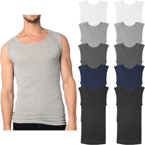 Men's Sleeveless Crew Cotton Muscle Tanks