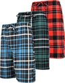 Men's Cotton Flannel Soft Woven Pajama/Lounge Sleep PJ Shorts (MultiPacks)