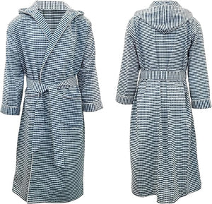 Men's Premium Cotton Blend Woven Lightweight Long Sleep Robe/Bathrobe (2 Pack)