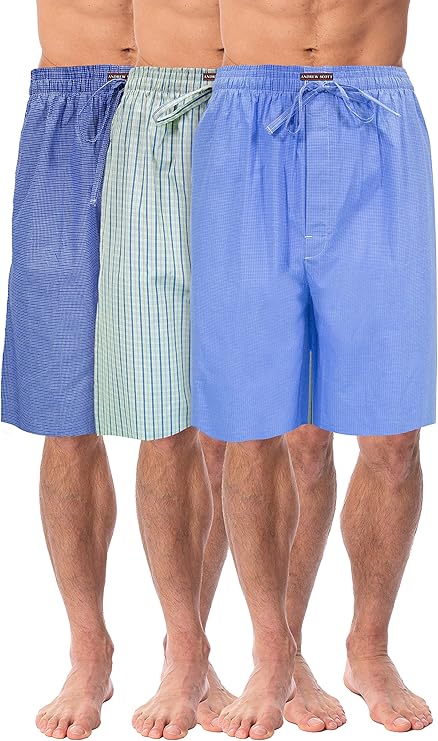 Men's Soft Poplin Woven Pajama & Sleep Jam Cargo Short Lounge Pants