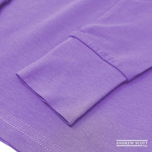 Girls Long Sleeve Performance Tops, All Season Natural Cotton Stretch Color T Shirts