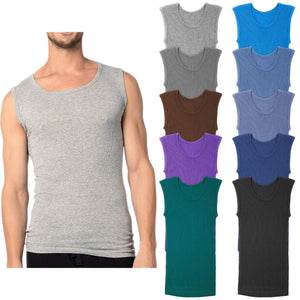 Men's Sleeveless Crew Cotton Muscle Tanks