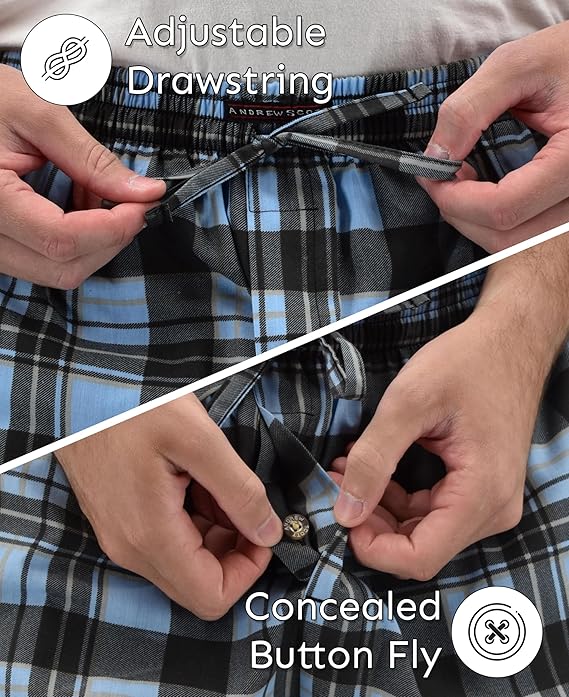 Men's Super Soft Woven Pajama & Sleep Long Lounge Pants