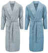 Men's Premium Cotton Blend Woven Lightweight Long Sleep Robe/Bathrobe (2 Pack)