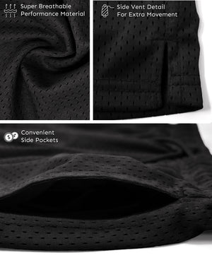 Boys Active Performance & Mesh Style Basketball Sport Shorts
