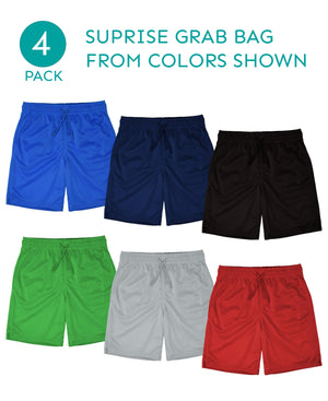 Boys Active Performance & Mesh Style Basketball Sport Shorts