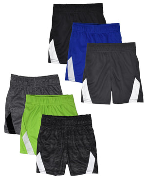 Boys Active Performance & Mesh Style Basketball Sport Shorts