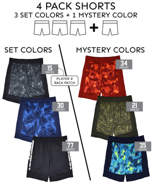 Boys Active Performance & Mesh Style Basketball Sport Shorts