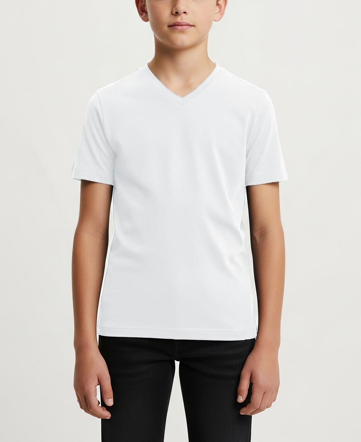 Boys' Cotton Stretch V Neck T Shirts