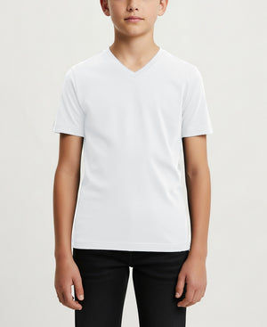 Boys' Cotton Stretch V Neck T Shirts
