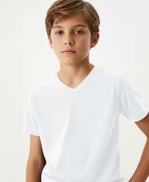 Boys' Cotton Stretch V Neck T Shirts