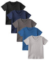 Boys Long Sleeve Cotton Base Layer Stretch Performace V-Neck Tops